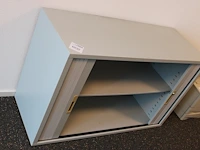 Archiefkast met twee roldeuren laag model. afmeting 120 x 45 cm. hoogte 75 cm - afbeelding 2 van  2