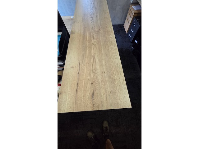 Archiefkast zwart met houten blad - afbeelding 4 van  5