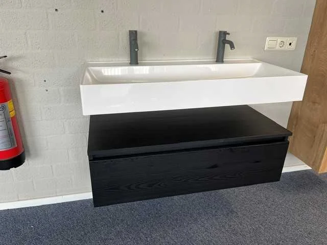 Arcqua - black oak - design badmeubelset 100 cm - afbeelding 9 van  11