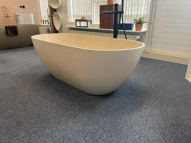 Arcqua - cusco - cast marble - vrijstaand ligbad 155 x 75 cm - afbeelding 7 van  8