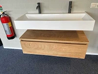 Arcqua - natural oak - design badmeubelset 100 cm - afbeelding 2 van  9