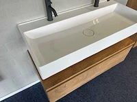 Arcqua - natural oak - design badmeubelset 100 cm - afbeelding 5 van  9