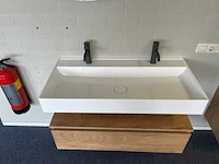 Arcqua - natural oak - design badmeubelset 100 cm - afbeelding 7 van  9