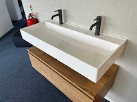 Arcqua - natural oak - design badmeubelset 100 cm - afbeelding 3 van  9