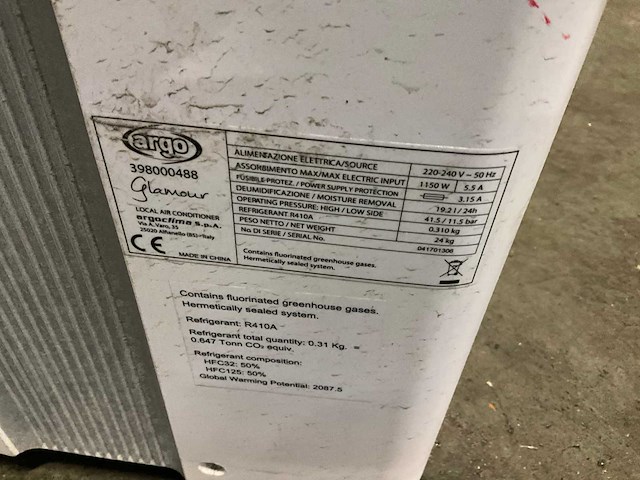 Argo glamour mobiele airco - afbeelding 5 van  5