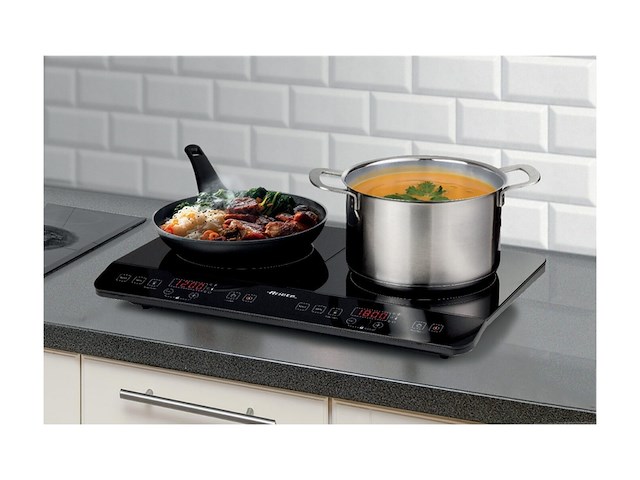 Ariete 1998/00 inductiekookplaat 2 pits kookoppervlak ca. 27 cm touch control 3500 watt - afbeelding 2 van  4