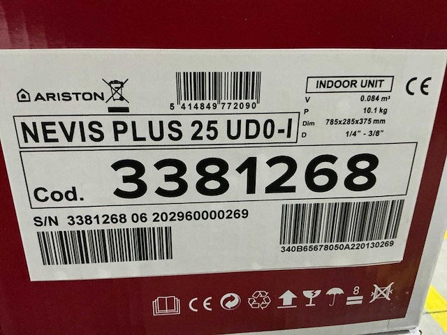 Ariston - nevis plus 25 ud0-i - airconditioning - 2,5 w (6x) - afbeelding 7 van  16