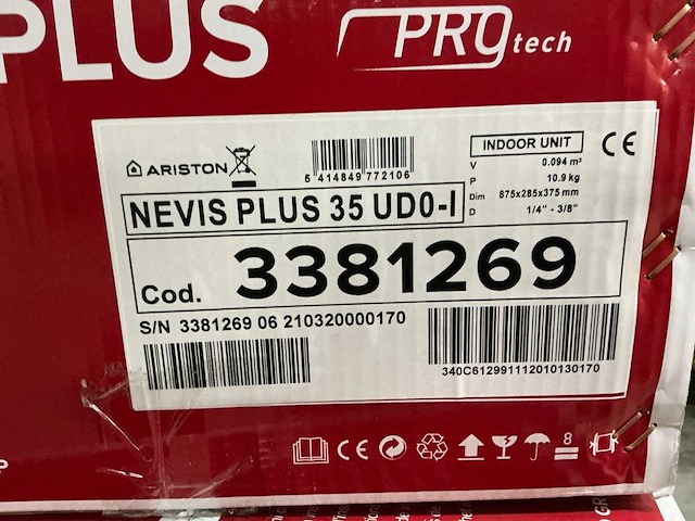 Ariston - nevis plus 35 udo-1 - airconditioning - 875x285x375 mm - 3,5 w (4x) - afbeelding 7 van  17