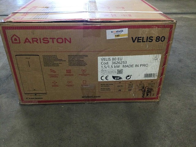 Ariston - velis evob 80 liter - elektrische boiler 80 liter - afbeelding 4 van  6