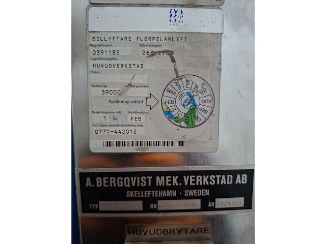 Arje hefkolommen - 6500 kg - hefbrug (6x) - afbeelding 3 van  12