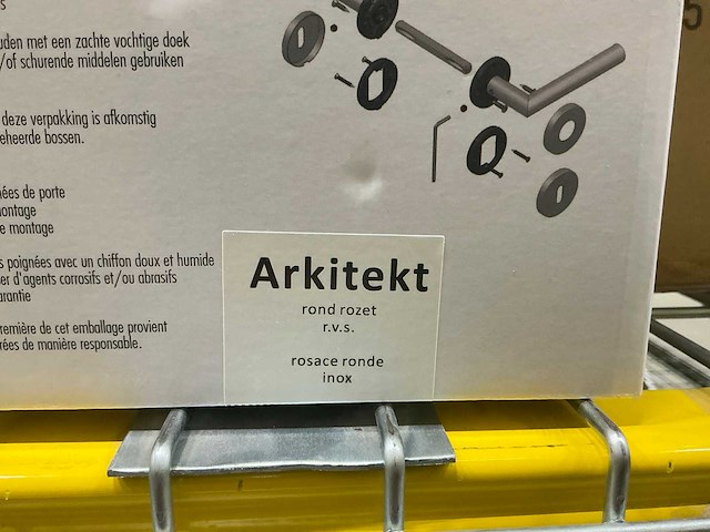 Arkitekt deurkruk set rond rozet (64x) - afbeelding 4 van  5