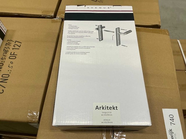 Arkitekt wc-deurbeslag 63/8mm (40x) - afbeelding 3 van  4