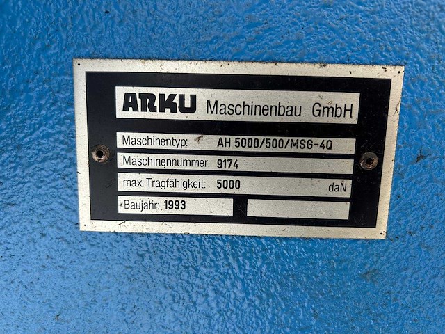 Arku - ah5000/500/msg-40 - decoiler - 1993 - afbeelding 2 van  10