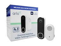 Arlo 2k draadloze video deurbel met camera & gong wit - afbeelding 2 van  6