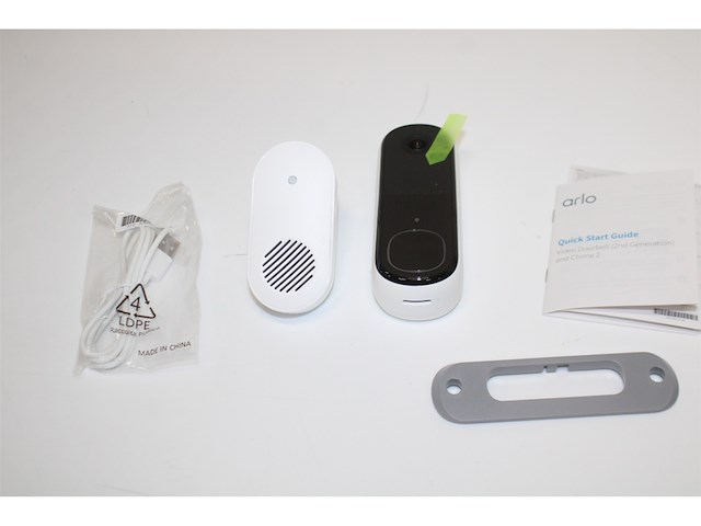 Arlo 2k draadloze video deurbel met camera & gong wit - afbeelding 5 van  6