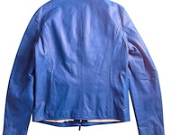 Armani collezione shearling lam leren jas met linnen voering - afbeelding 2 van  6