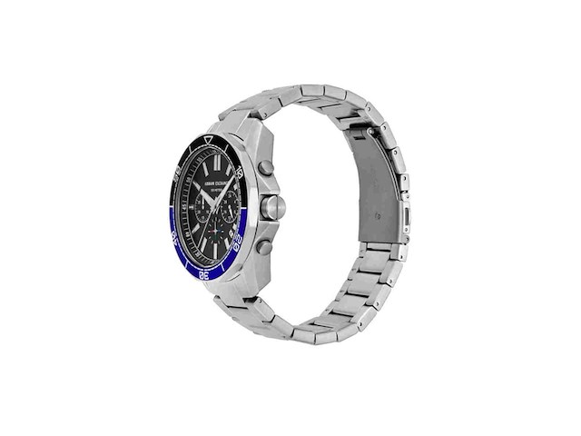 Armani exchange heren horloge geschenkset 44 zilverkleurig - afbeelding 2 van  6