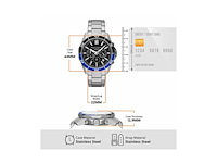 Armani exchange heren horloge geschenkset 44 zilverkleurig - afbeelding 4 van  6