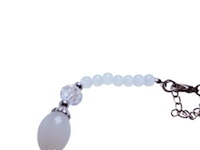 Armband - witte jade & craquelé kristal - afbeelding 3 van  3