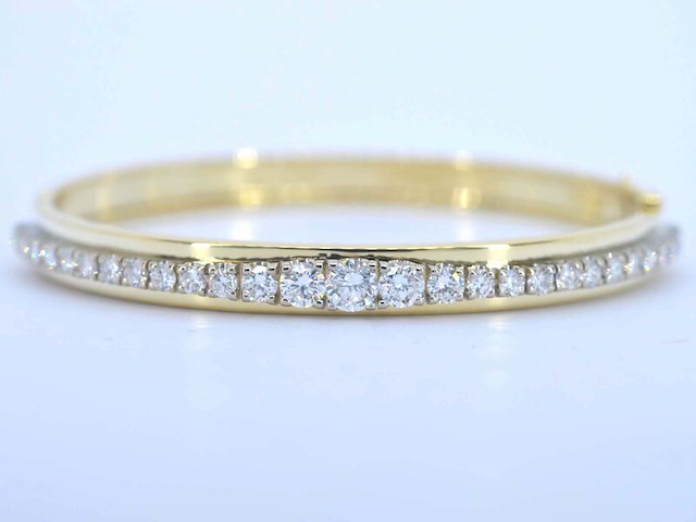 Armband bangle met natuurlijke diamanten - afbeelding 1 van  9