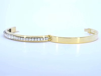 Armband bangle met natuurlijke diamanten - afbeelding 5 van  9