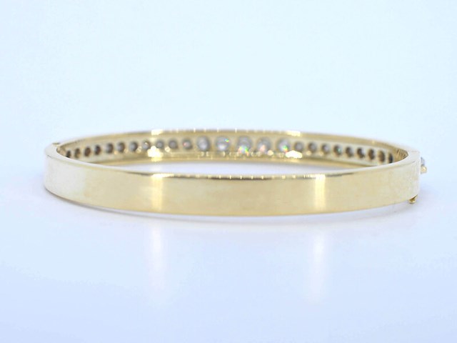 Armband bangle met natuurlijke diamanten - afbeelding 7 van  9