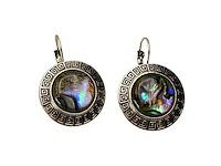 Armband + collier + oorbellen met abalone/parelmoer - afbeelding 6 van  8