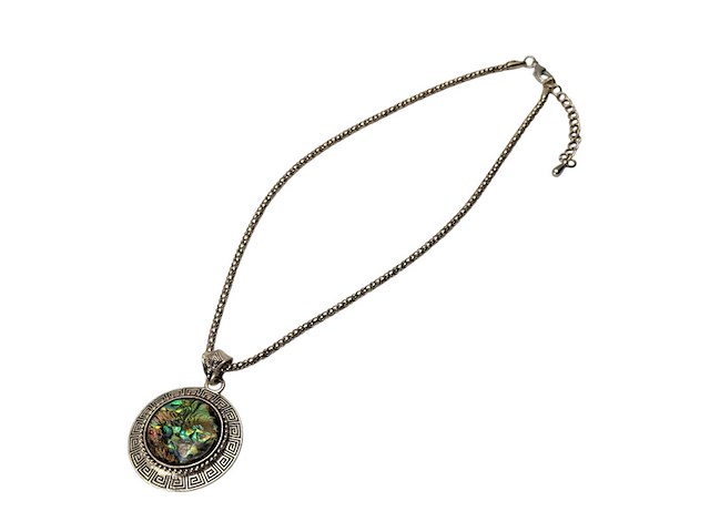 Armband + collier + oorbellen met abalone/parelmoer - afbeelding 7 van  8