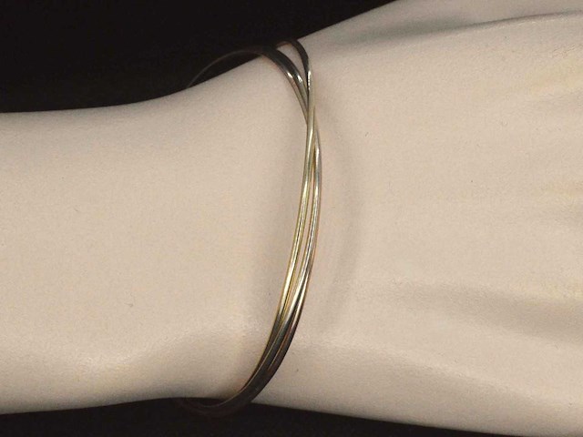 Armband drie kleuren goud - afbeelding 2 van  6
