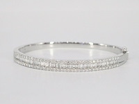 Armband met baguette en briljant geslepen diamanten