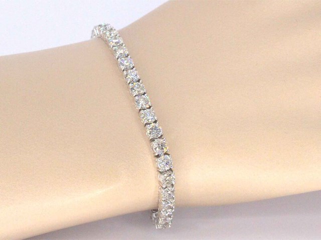 Armband met briljant geslepen diamanten 11.00 carat - afbeelding 2 van  4