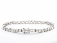 Armband met briljant geslepen diamanten 11.00 carat - afbeelding 3 van  4