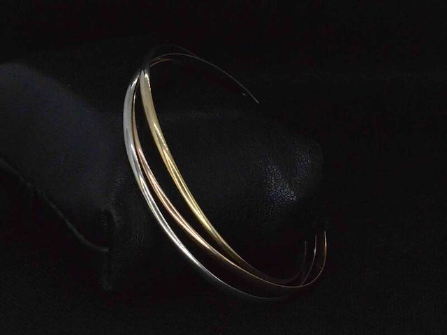 Armband met drie kleuren goud - afbeelding 5 van  7