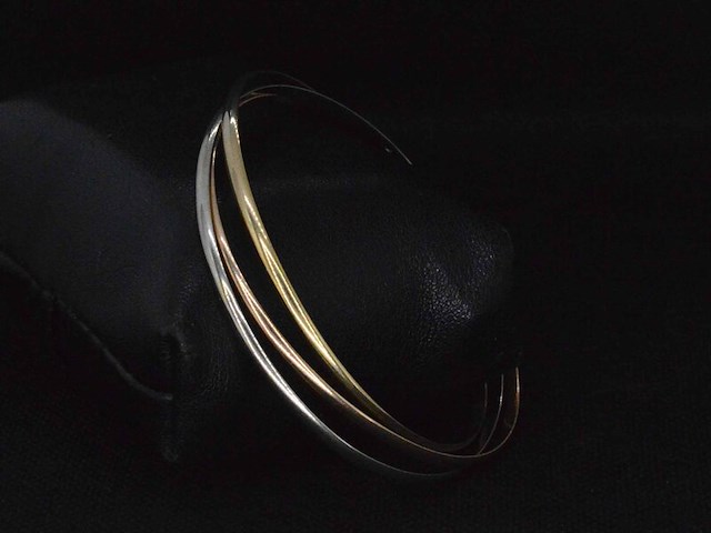 Armband met drie kleuren goud - afbeelding 5 van  7