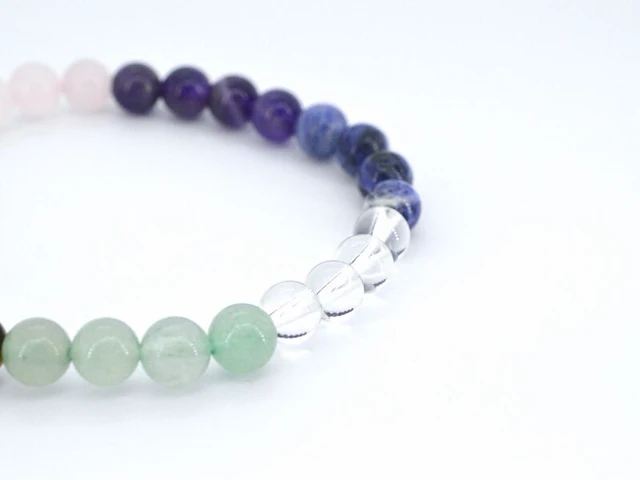 Armband met natuurlijke diverse edelstenen - juwelierskwaliteit - afbeelding 4 van  4