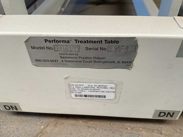 Armedica manufacturing corp. amba300 performa treatment table - afbeelding 7 van  8