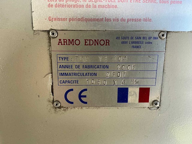 Armo ednor - tol te 104 - folding machines - 2006 - afbeelding 5 van  14