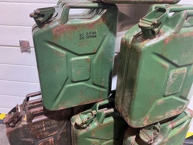 Army 25 liter staal jerrycan (6x) - afbeelding 4 van  7