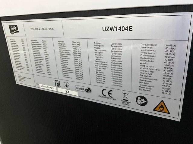 Aro - uzw1404e - vriezer - afbeelding 8 van  9