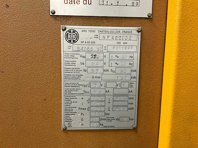 Aro 2106b sc puntlasmachine - afbeelding 6 van  6