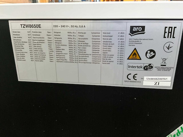 Aro tzw 8650 e vrieskast - afbeelding 6 van  8