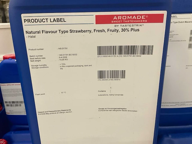 Aromade natuurlijke aardbeiensmaak 10kg (2x) - afbeelding 1 van  2