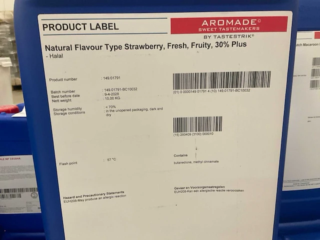 Aromade natuurlijke aardbeiensmaak 10kg (4x) - afbeelding 1 van  2