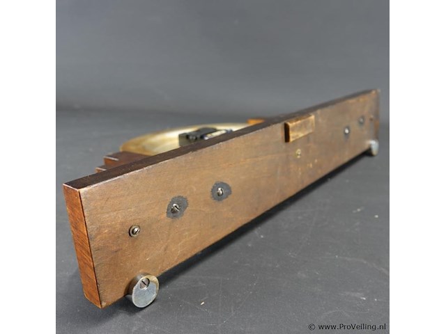 Art deco (1920-1930) palissander houten mantelklok in de stijl van de amsterdamse school - afbeelding 5 van  5