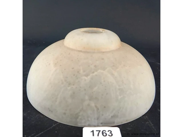 Art deco albasten glazen lampenkap - afbeelding 1 van  5