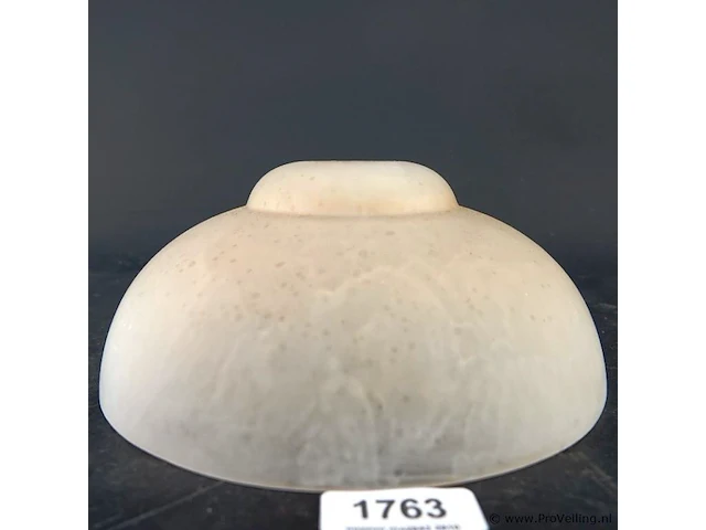 Art deco albasten glazen lampenkap - afbeelding 2 van  5
