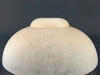 Art deco albasten glazen lampenkap - afbeelding 2 van  5