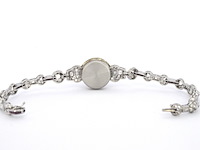 Art-deco armband met goud en platina, en natuurlijke diamanten en robijnen - afbeelding 6 van  9