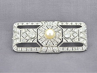 Art deco broche met diamanten hoge kwaliteit - afbeelding 1 van  9