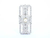 Art deco broche met diamanten hoge kwaliteit - afbeelding 2 van  9